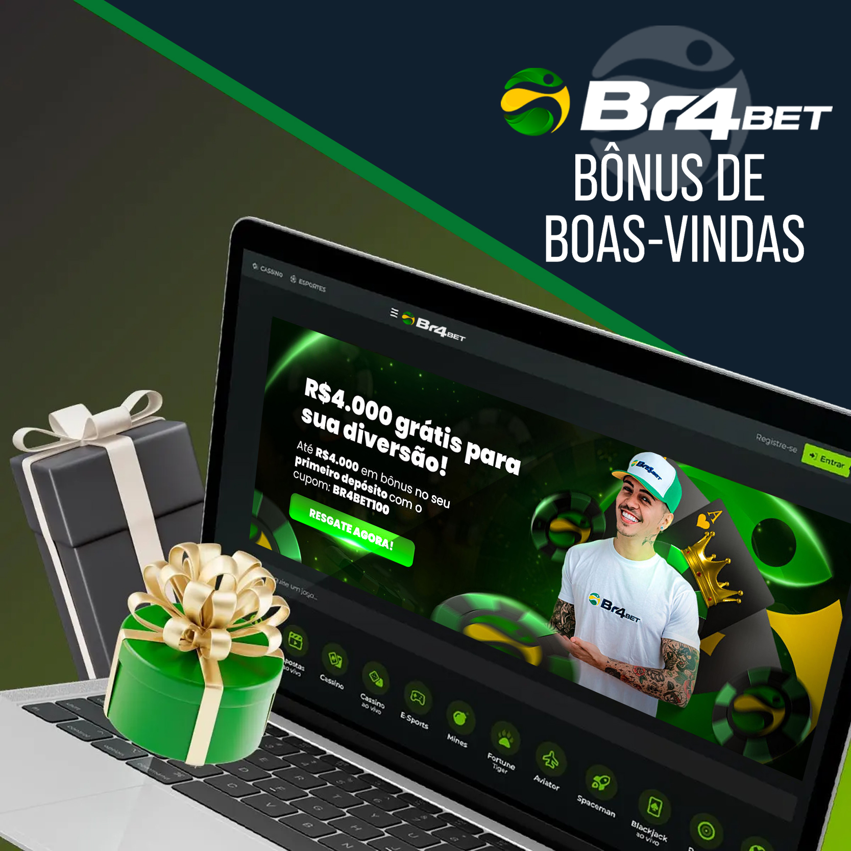 bônus esportivo de boas-vindas da casa de apostas BR4BET no Brasil