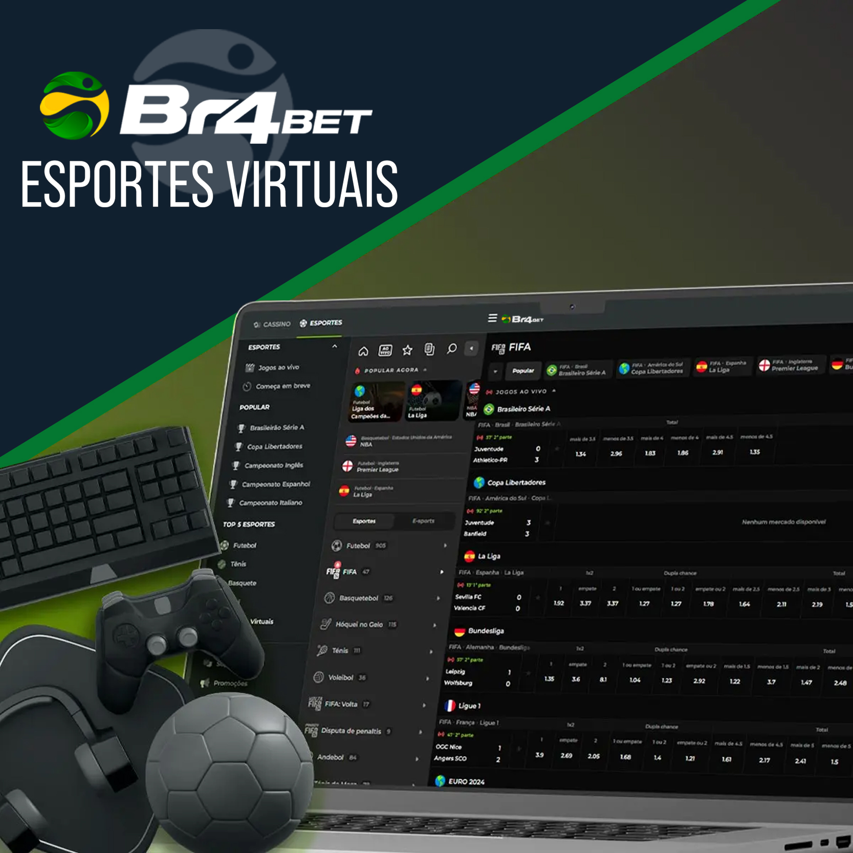 Esportes virtuais no Cassino BR4BET no Brasil