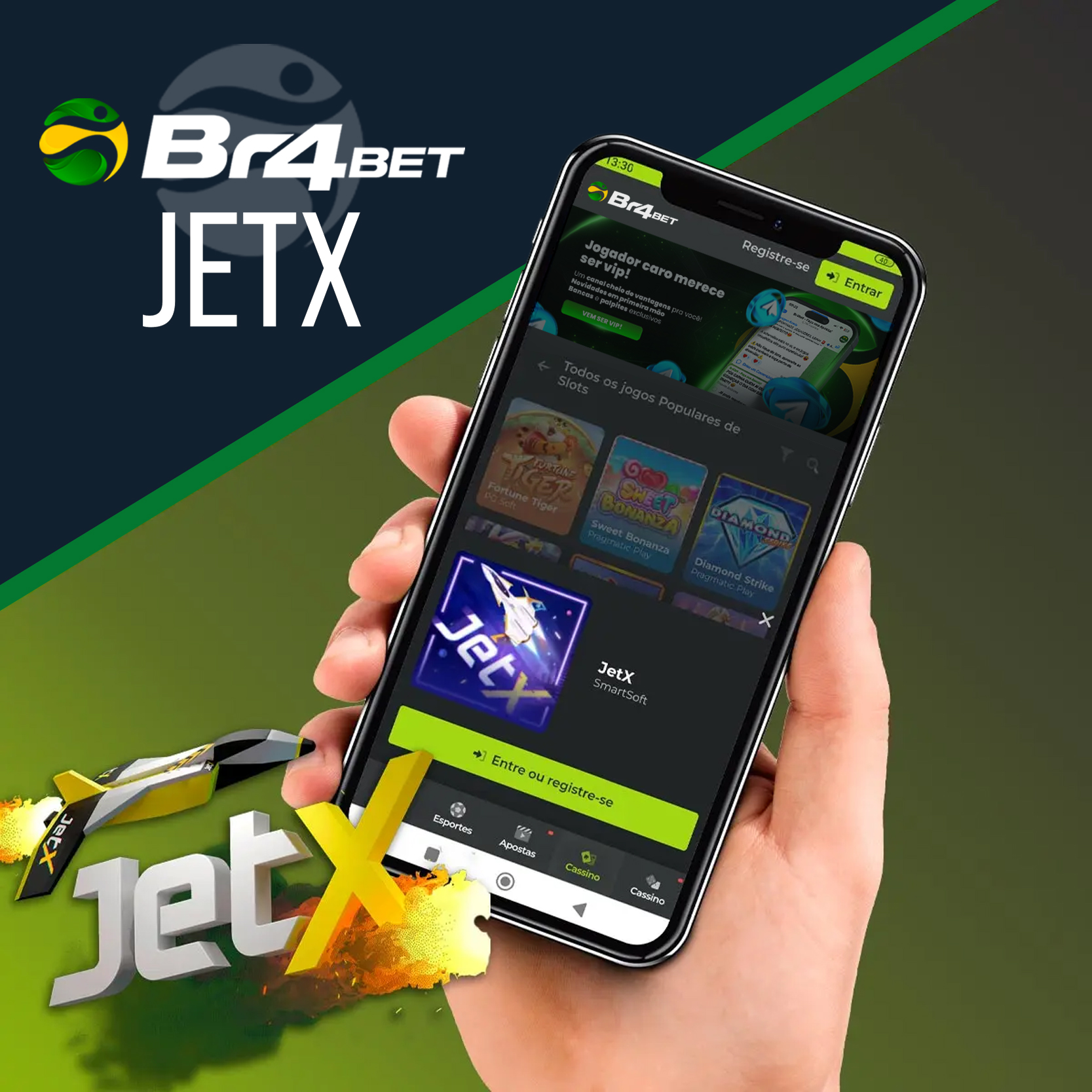 O popular jogo JetX no Cassino BR4BET no Brasil