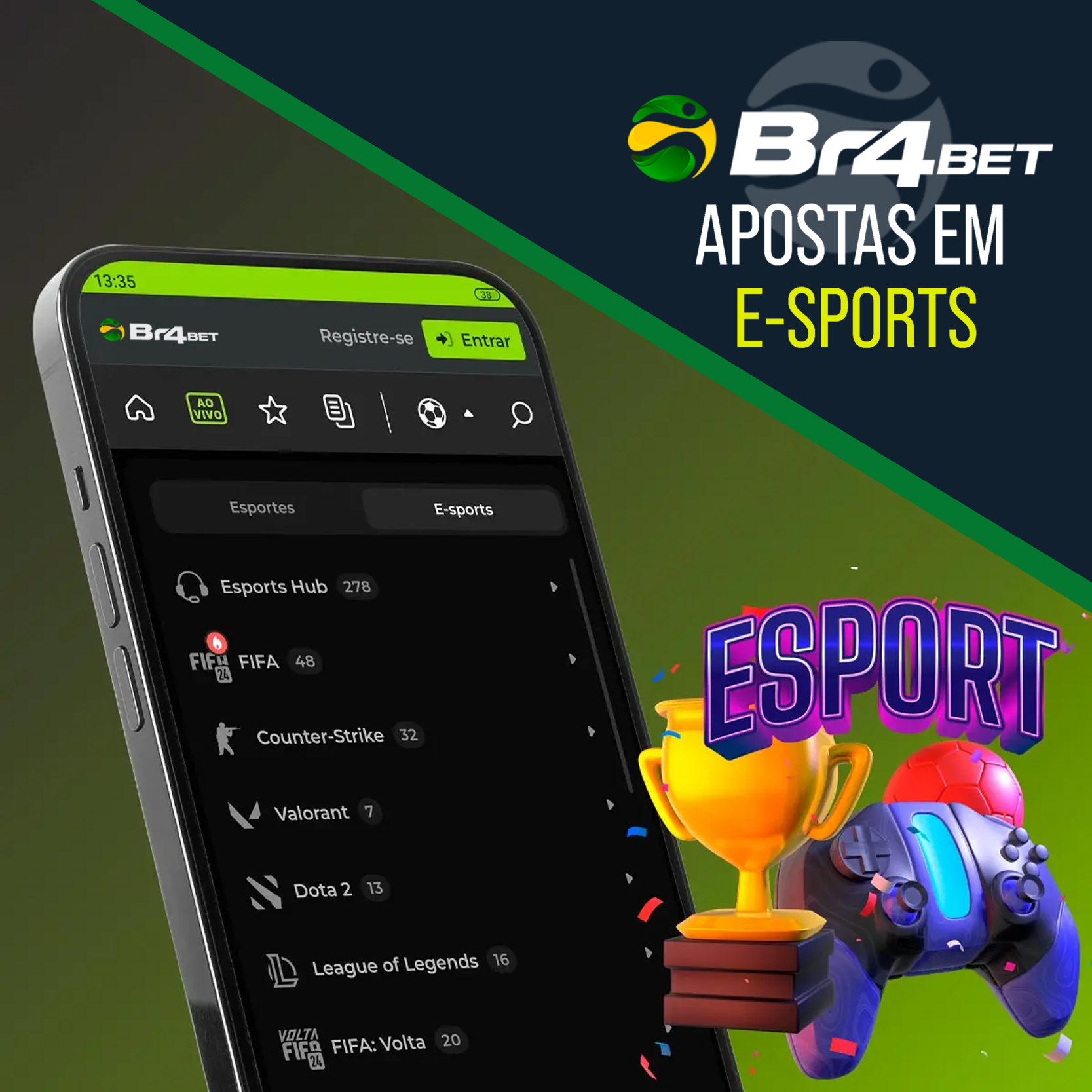 Apostas em eSports na casa de apostas BR4BET no Brasil