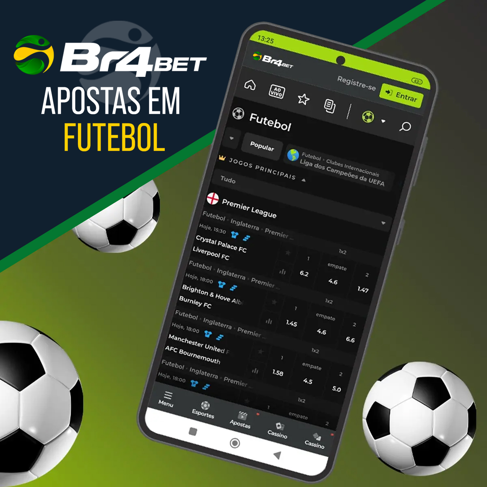 Apostas em futebol na casa de apostas BR4BET no Brasil