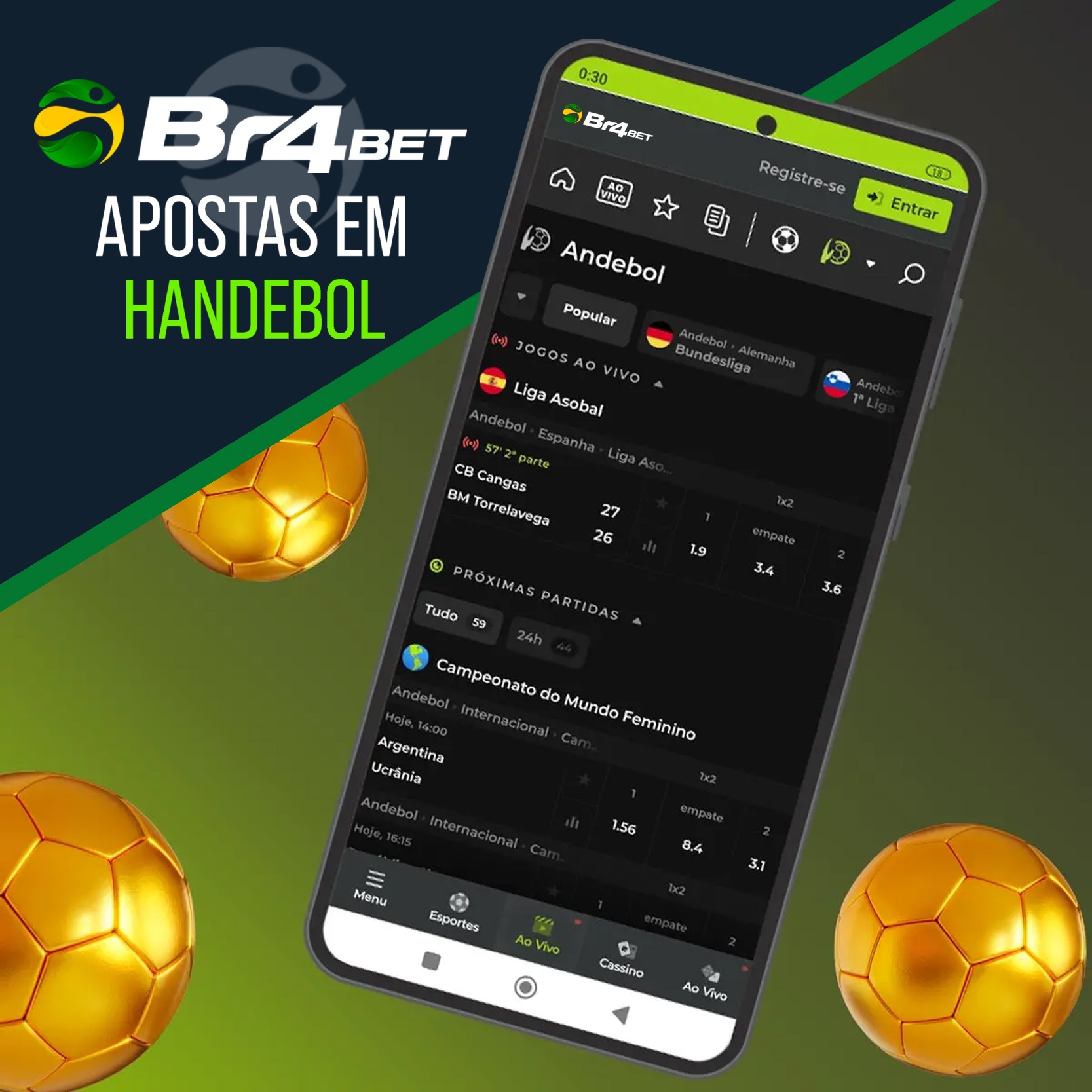 Apostas em handbol na casa de apostas BR4BET no Brasil