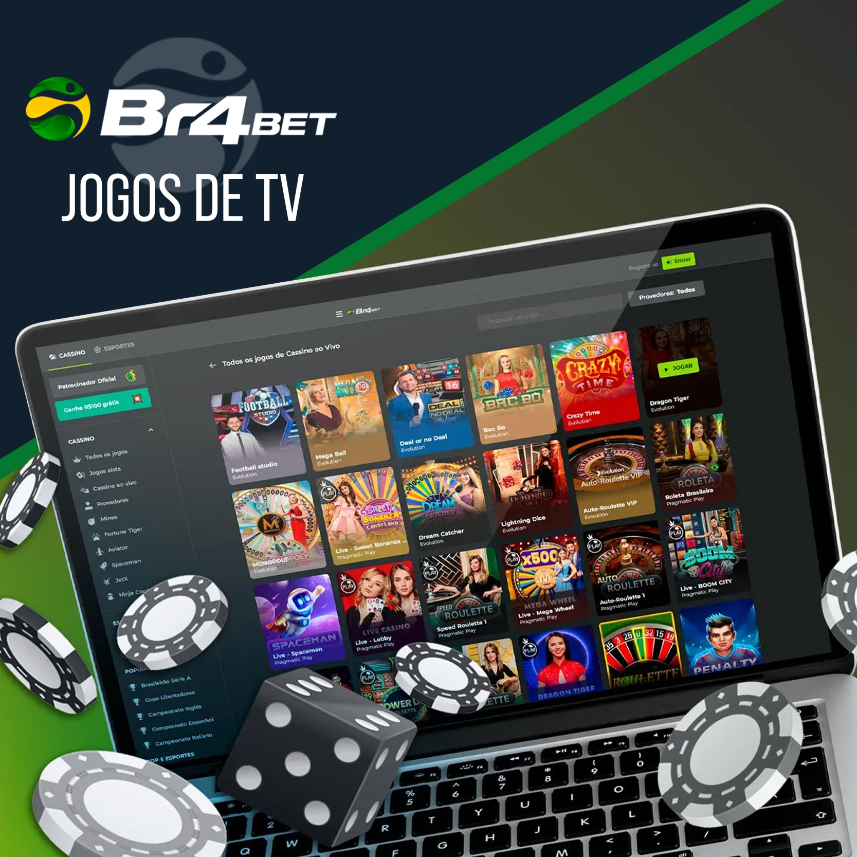 O popular jogos de TV no Cassino BR4BET no Brasil