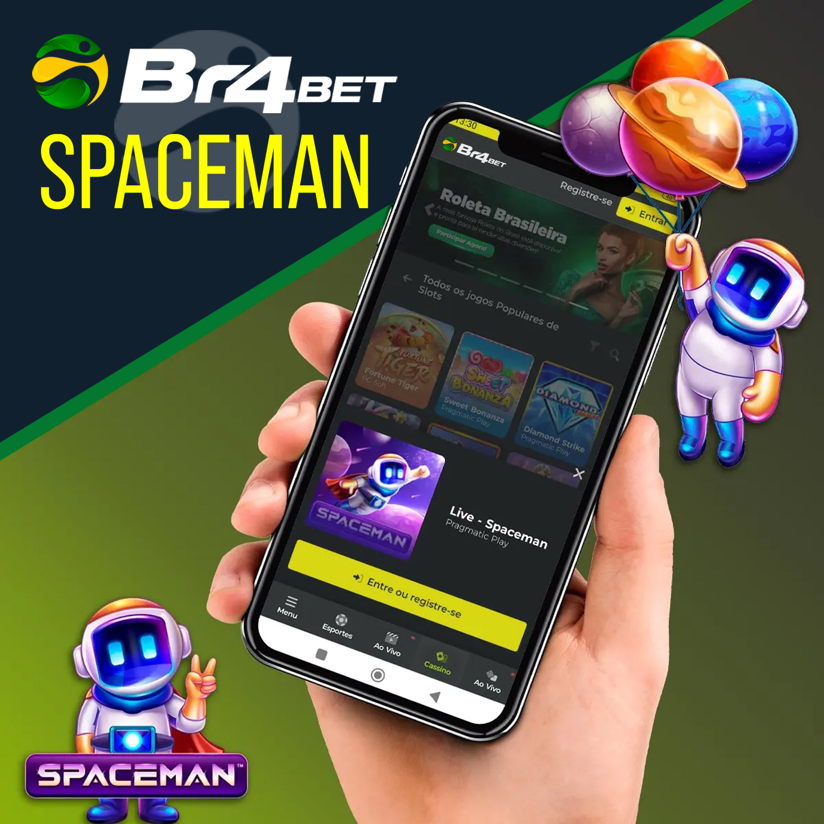 O popular jogo Spaceman no Cassino BR4BET no Brasil